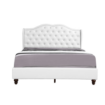 Stylish Transitional Full Bed In White
