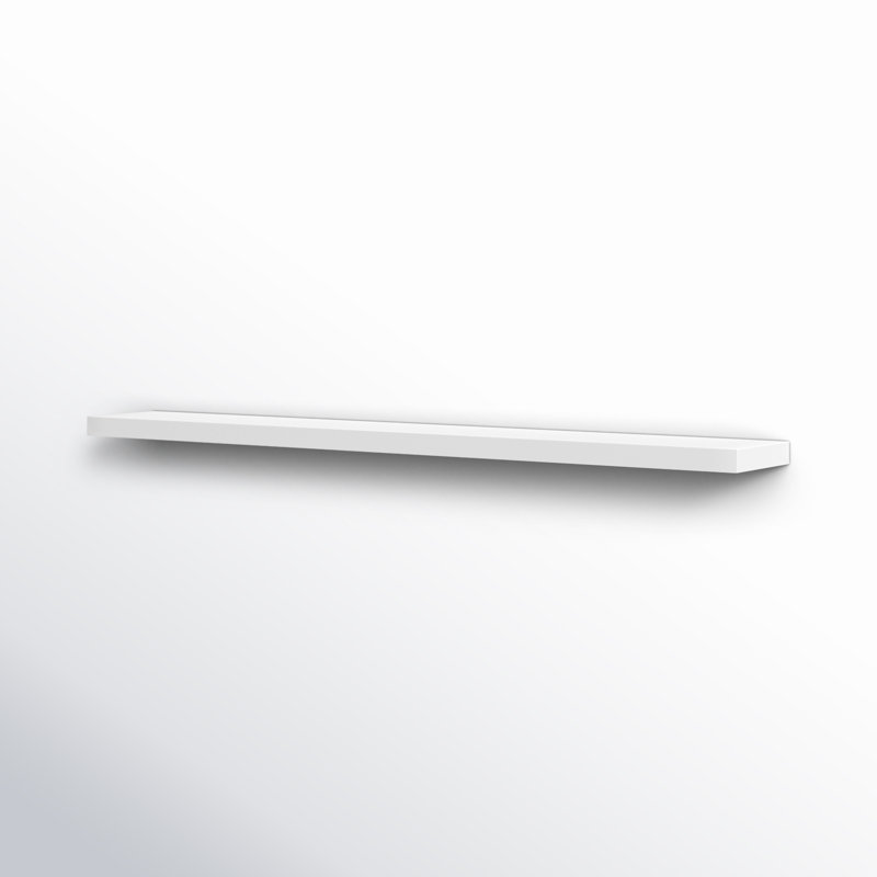 Sherice Manufactured Wood Floating Shelf, 1.97" H x 74.81" W x 10.24" D, White