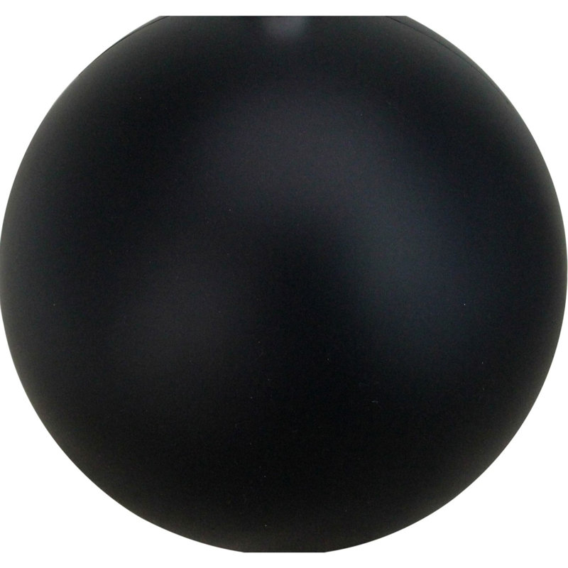 Ornement boule de Noël brillant incassable 12 po, Noir, H 12 po x l 12 po x P 12 po