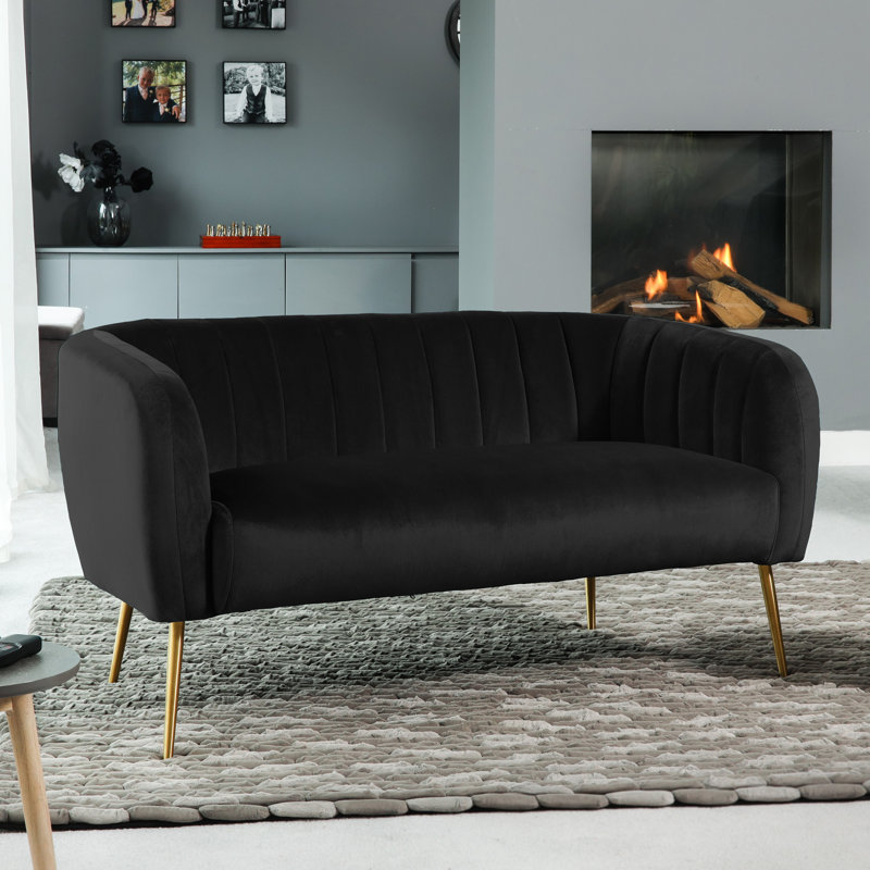 Aylin 2 Seater Sofa, Black