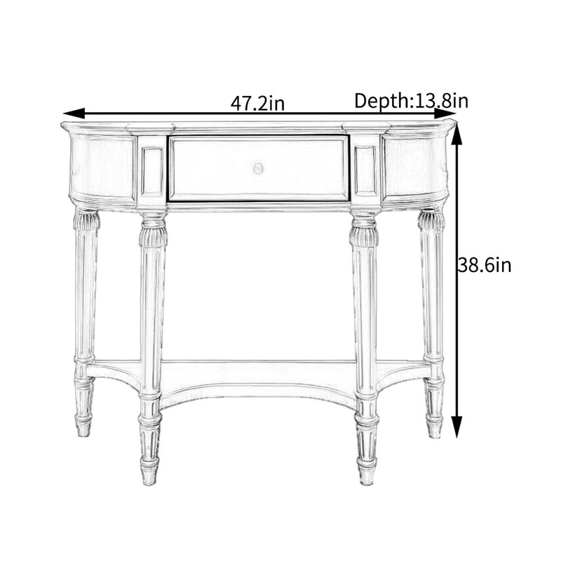 American Luxury Solid Wood Console Table