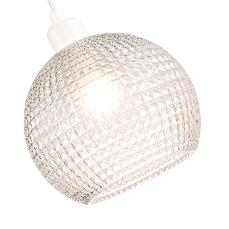 18cm H Glass Round Pendant Shade ( Screw On ) in Clear