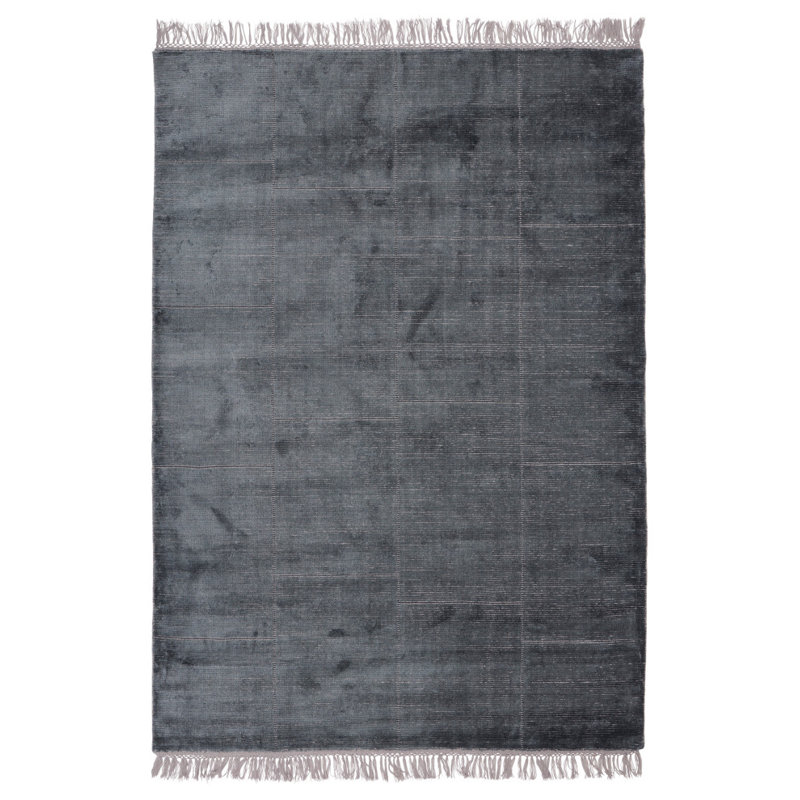 Tapis gris noué à la main Felipe, Rectangle 8 pi 3 po x 11 pi 6 po