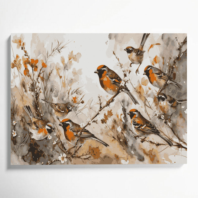 «Birds Rufous», H 24 po x l 36 po