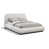 Cream Chenille Fabric / Stained Black
