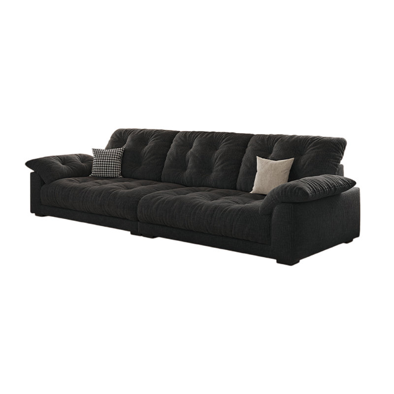 Modern luxury elegant fabric sofa, 4, 33.07" H x 118.11" W x 47.24" D
