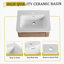 Meuble-lavabo mural 24 po avec lavabo en céramique blanche et porte à fermeture en douceur, emballage KD, contreplaqué-71277339