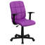 Mid-Back Quilted Vinyl Swivel Task Office Chair-777223924-777223927