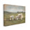 «Sheep and Lamb Family», Sara Grazing - peinture sur toile tendue
