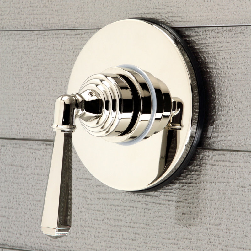 Kingston Brass Single-Handle Wall Mount Three-Way Diverter Valve with Trim Kit, Polished Nickel