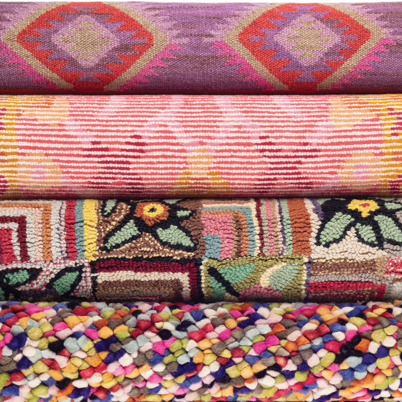 Gypsy Rose Hand Hooked Wool Rug, Rectangle 3' x 5'
