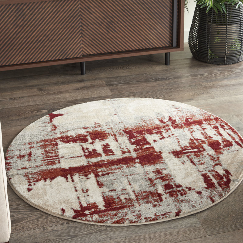 Abstract Indoor Rug, Rectangle 3'10"
