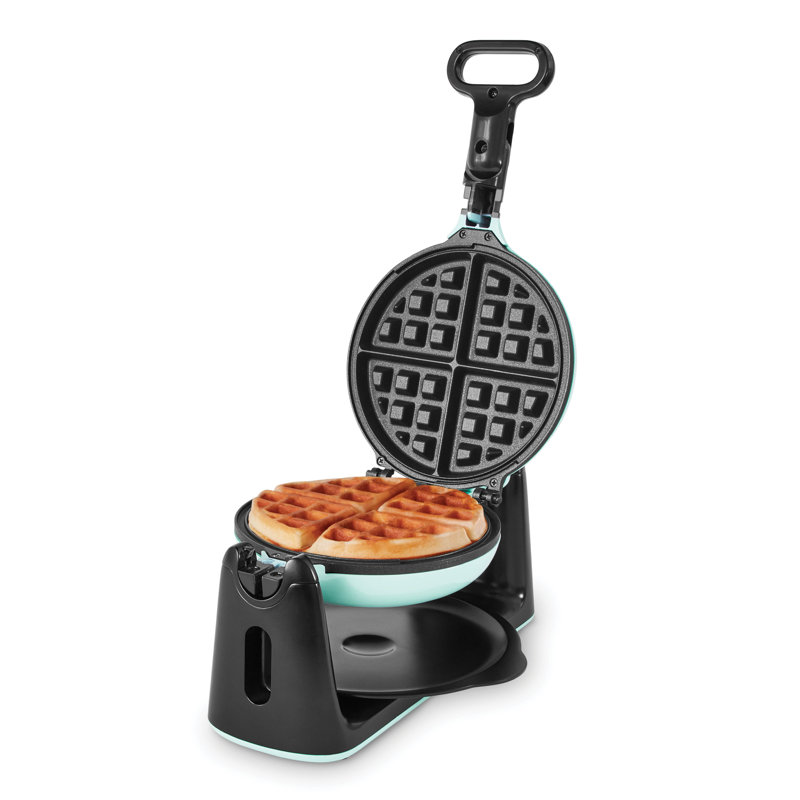Dash Flip Belgian Waffle Maker, Aqua/Black