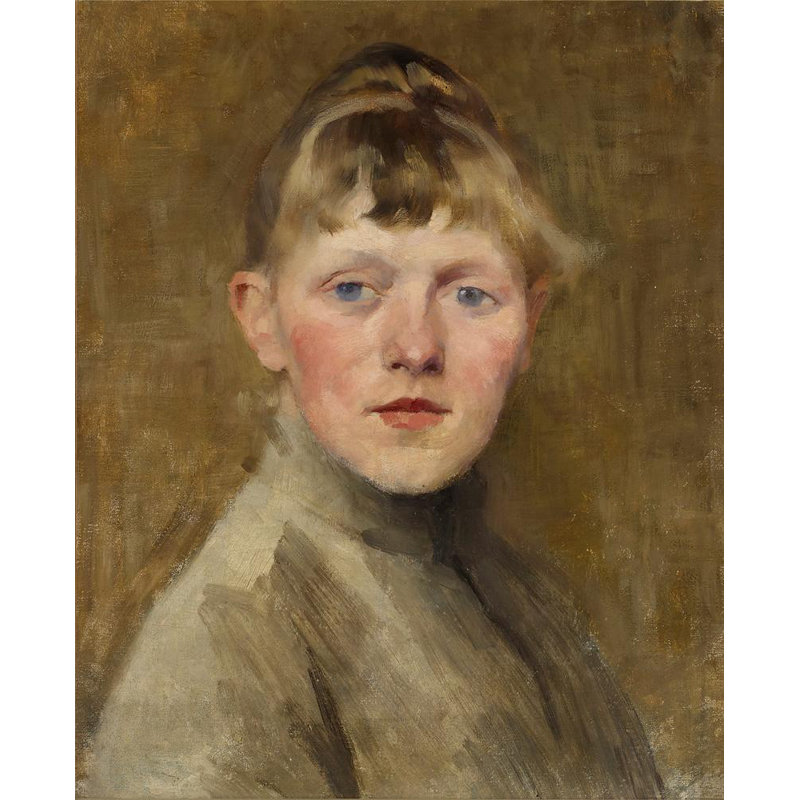 "Autoportrait" par Helene Schjerfbeck - Art sur toile tendue avec châssis, H 18 po x l 14 po