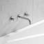 Robinet de baignoire mural moderne en acier inoxydable à 3 trous avec cartouche en laiton, filet NPT-129590961