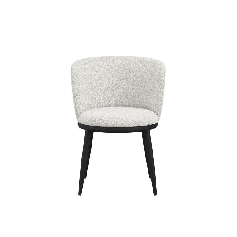 Nova Velvet Upholstered Upholstered Back Dining Chair, Ivory