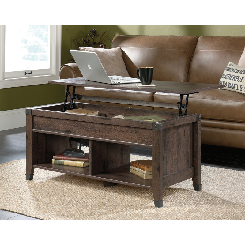 Carson Forge Lift Top Coffee Table, Brown Gray