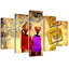 Africa Women Abstract - 5 Piece Wrapped Canvas Print