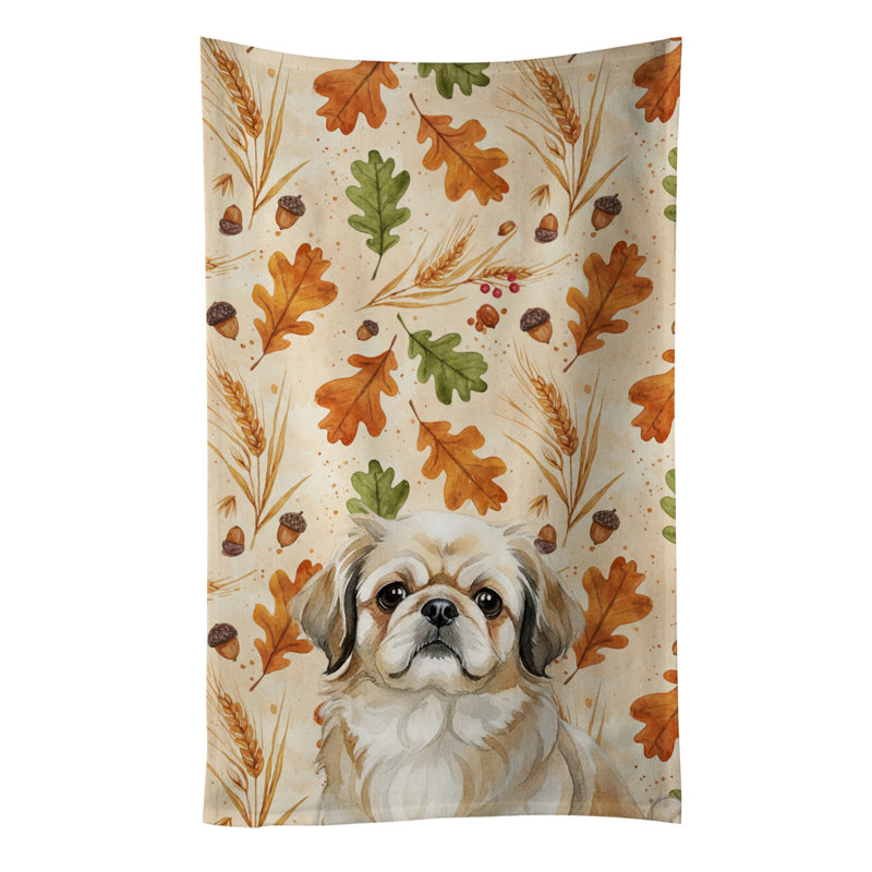 Serviette de cuisine tricolore Sheltie, Pékinois fauve