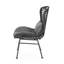 Chaise d'extérieur grise avec structure en fer et meubles à coussins imperméables avec support stable