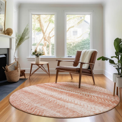 Premium Machine Washable Prisco Coral Rug