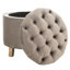 Repose-pieds de rangement rond capitonné Maiden-91029064