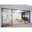 4 Panel Clear Glass Sliding Room Divider - Aluminum Frame with Silent Glide technology-49164112-49164110