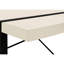 Bureau de bureau à domicile contemporain de 124 cm (49 po) - Plateau en stratifié taupe avec pieds en métal noir et structure robuste pour ordinateur
