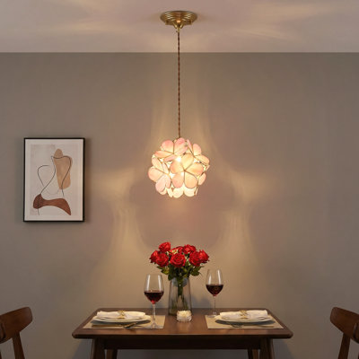 Luminaire suspendu en verre coloré 1 lumière Tiffany