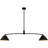 Alscott 2-Light Matte Black Linear Chandelier