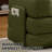 Boneless 106.3" L-Shaped Cloud Sectional Sofa with Oversized Chaise.Modern Convertible Lounge Chair, Corduroy Fabric, Square Platform Design with Metal Frame, Floor Sofa Bed with Fixed-Shape Frame,Living Room Seating with Armrest Green-1112998379
