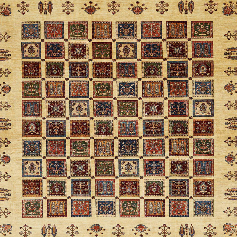 Tapis abstrait moderne 657, Carré 5 pi