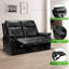 Causeuse inclinable double, causeuse inclinable manuelle double, canapé-lit inclinable avec chaleur et massage pour le salon, le bureau, le cinéma maison-88069701