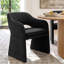 Ensemble de table de salle à manger pour 6 personnes avec table ovale et 6 fauteuils rembourrés en tissu-132840114