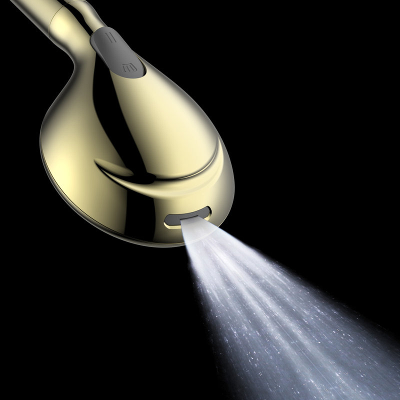 Douche à main 9 fonctions Kingston, Laiton poli