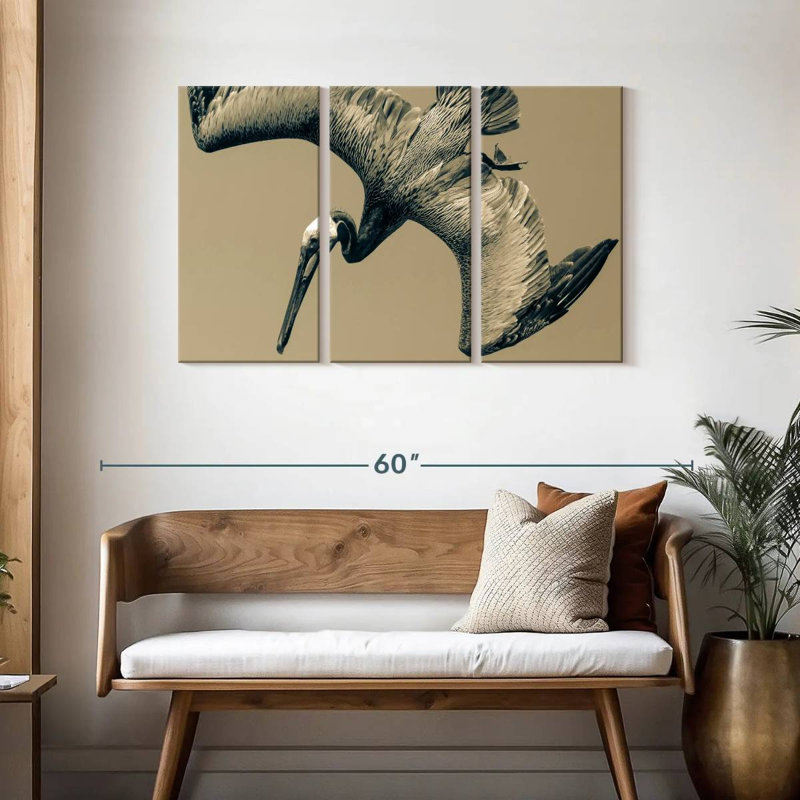 Brampt Flying Pelican, 28" H x 45" W