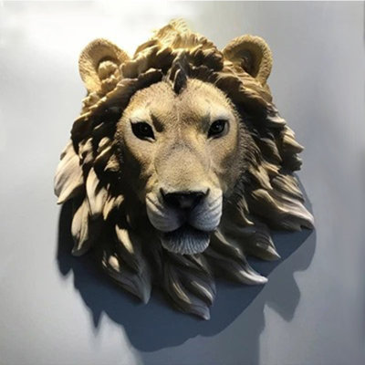 wall decorations Mount Wall Statue Bust Wolf/Leopard/Bear Head Sculpture For Home Decoration Living Room Bedroom Office Bar