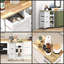 Chariot pour îlot de cuisine blanc avec roulette, 3 tiroirs, tablettes de rangement et roulettes-616004005