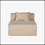 Canapé-lit convertible en tissu chenille sans assemblage, structure fixe pour salon et chambre à coucher, beige-797685688