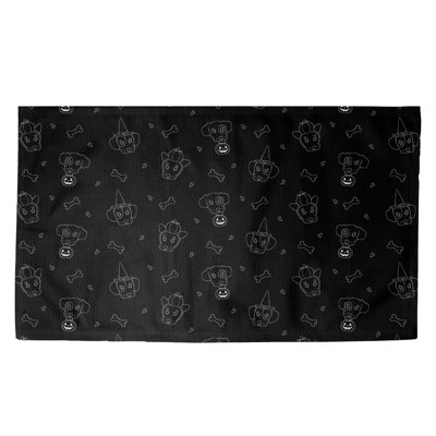 Tapis noir/blanc fait main
