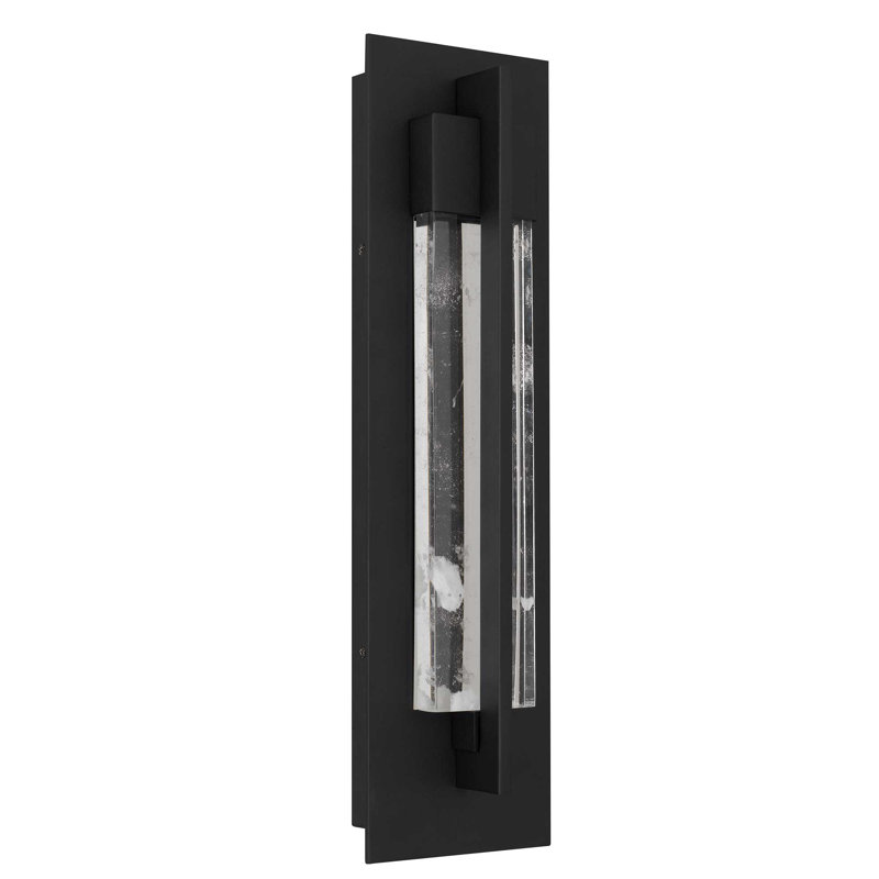 Rivera LED Wall Sconce with Cloudy Crystal Diffuser, Minimalist Modern Design, 3-CCT Selectable, Dimmable, Wet Rated, ADA Compliant