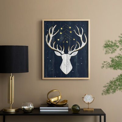 «Christmas Holiday Art L», reproduction encadrée - bois massif