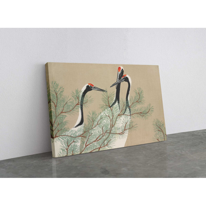 Cranes de Momoyogusa, fleurs de cent générations - impression sur toile tendue, H 24 po x l 24 po x P 1 po