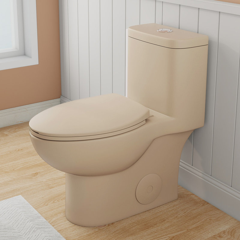 Toilette une pièce kaki 17 po ADA, Kaki