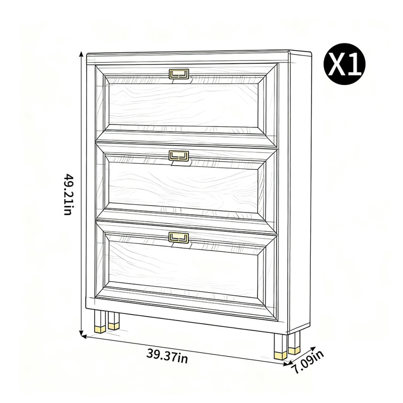 Armoire de rangement pour chaussures Dryden