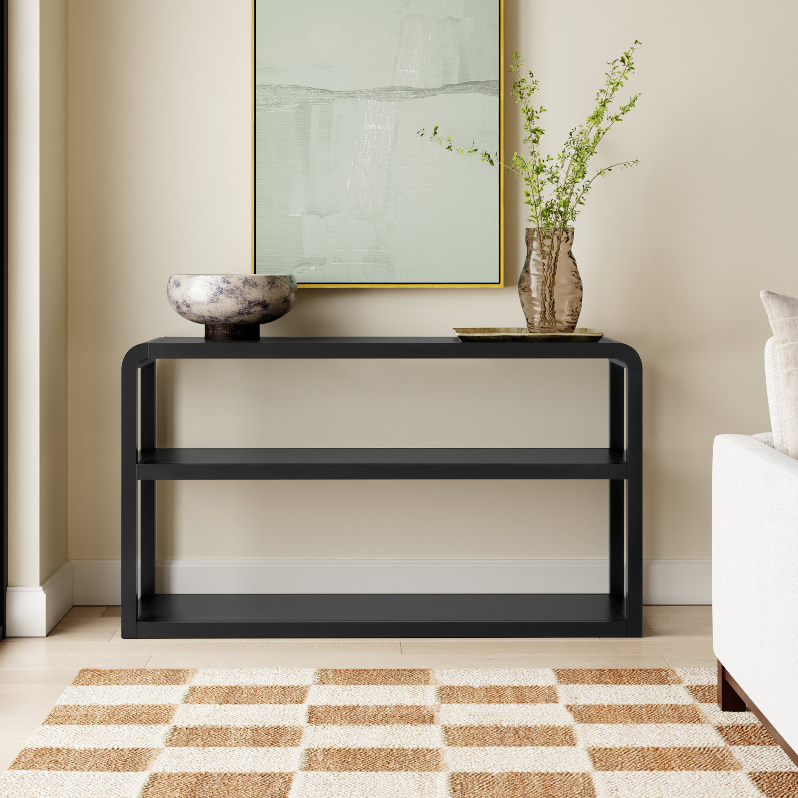 Chauncey 53" Console Table, Black