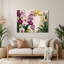 Orchidées botaniques, art mural en métal beige-461209732