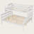 Wood Twin XL over Queen Convertible Bunk Bed with Ladder, Detachable Design, Solid Pine Frame, No Box Spring Required-2011470077