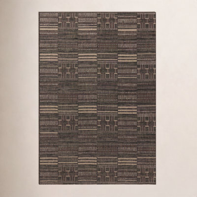 Altia Spice Tobacco Geometric Outdoor Rug