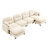 Modular Sectional U Shaped Couch With Ottoman,Soft Chenille Fabric  Tufted Cushion Backrest Design,High-Density Foam Ergonomic Design,Elegant Armrests,Easy Install Fits Bedrooms Living Rooms,Beige-472116823
